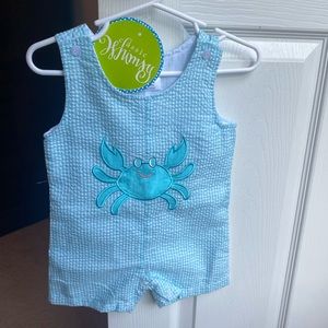 Classic Whimsy Seersucker Shortall